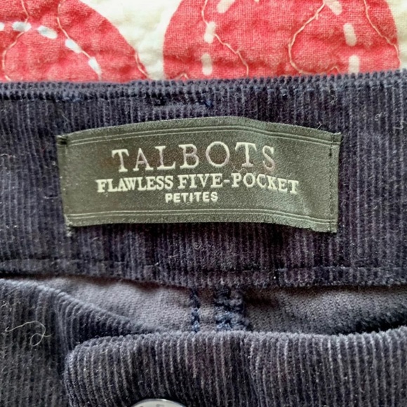 NWOT TALBOTS Petite Corduroy Raw Hem Ankle Pants - Picture 6 of 6